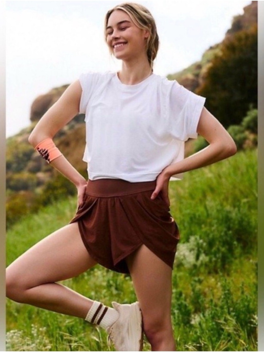 NWOT FP Movement Find Your Flow Shorts in Argan Oil